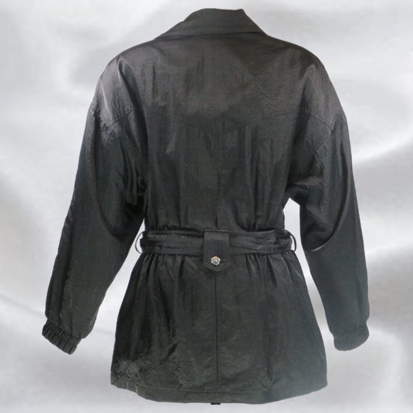 novelti Only at Eatons Black Spring Trench Coat in Size Medium - Picture 2 of 5